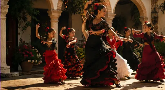 Dance studio performance group